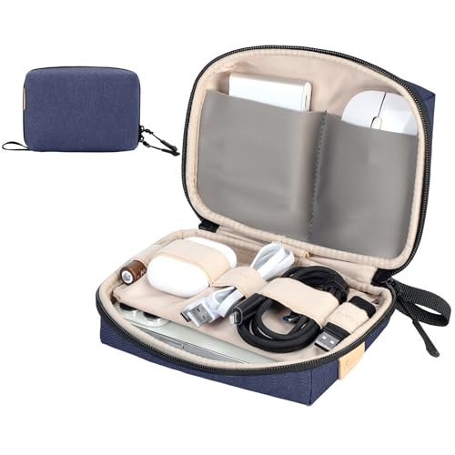 Small Electronics Organizer Travel Case (Blue)