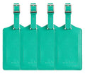 12 Pack Leather Luggage Tags for Suitcases Travel Tag (Blooming Green)