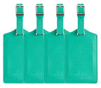 12 Pack Leather Luggage Tags for Suitcases Travel Tag (Blooming Green)