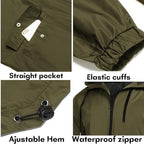 Long Hooded Raincoat Safety Waterproof Emergency Rain Jacket Poncho for Men Women Adults (Olive Green / 3X-Large)