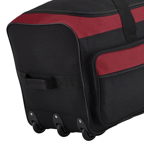 36" Asgard 3 Wheel Rolling Duffel Bag (Red)