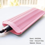Heat Resistant Silicone Flat Iron Mat Pouch (Blush)