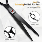 Dog Grooming Scissors Kit with Safety Round Tips (Professional Set 5 in 1)