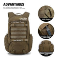 35L Tactical Backpack for Men (Khaki)