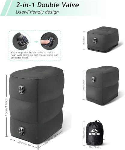 Inflatable Travel Foot Rest Pillow