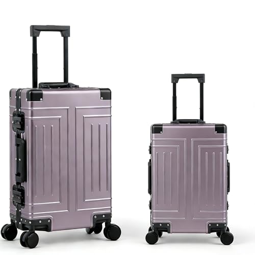 All Aluminum Magnesium Carry On Luggage (grey / 20 inch + 26 inch)