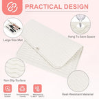 Oversize Silicone Heat Resistant Mat for Hair Tools (Ivory)