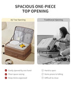 Expandable Top Opening 28 Inch Checked Luggage with Spinner Wheels (Chocolate Brown / 28-Inch Checked-Large)