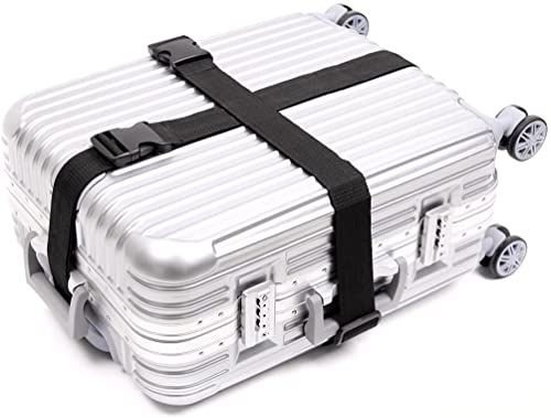 80In Luggage Straps for Suitcase Travel Long Belt Accessories (2Pcs Black / 80 In Fix)