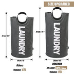 90L Large Laundry Basket Bag (Dark Grey / 90L)