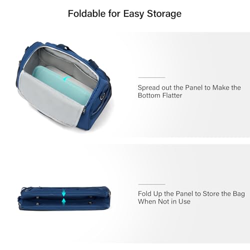 Small Underseat Carry On Luggage Bags for Travel with 10 Pockets (Blue / Underseat Carry-On)