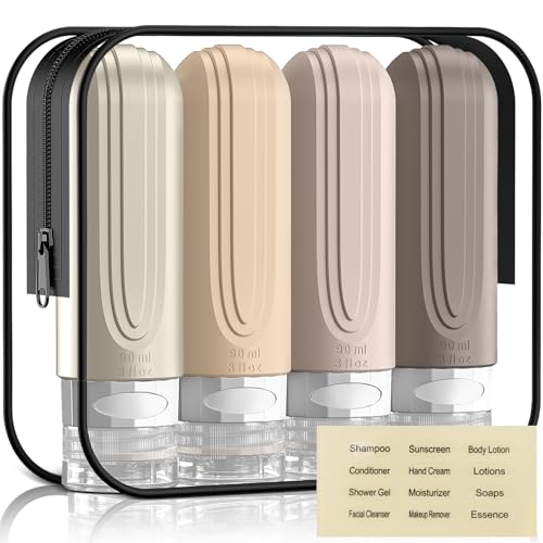 Travel Bottles for Toiletries (CREAM)