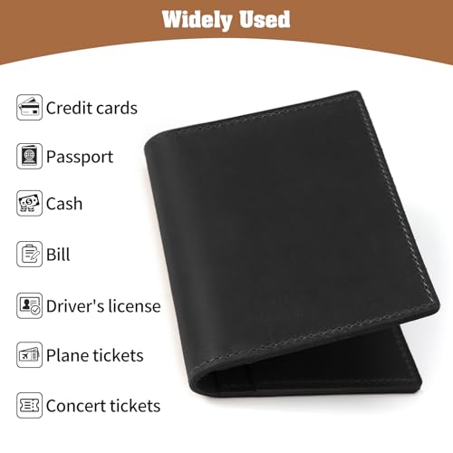 Leather Passport Holder (Black)