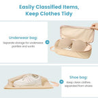 Mesh Compression Packing Cubes (09 Khaki / 6-Piece Set)
