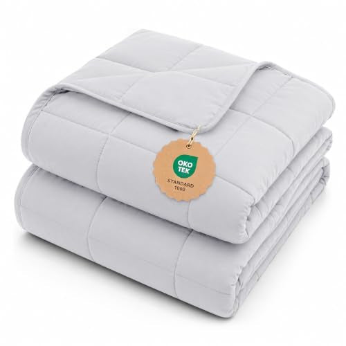King Size Weighted Blanket for Adults 25lbs (05-light Grey / 80" x 87" | 25lbs)