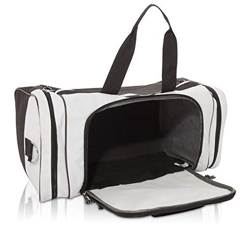 17" Blank Duffle Bag Duffel Bag Travel Size Sports Durable Gym Bag (White)