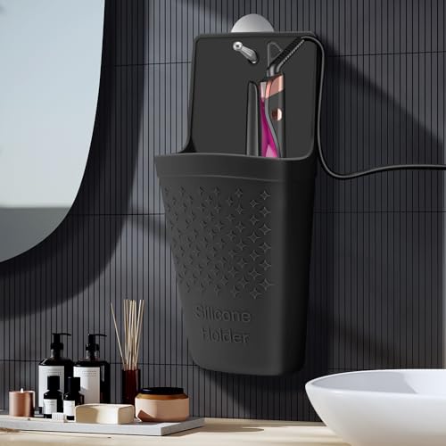 Heat Resistant Silicone Hair Iron Mat and Pouch (1 Pack / Black)