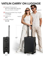 All Aluminum Carry On Luggage (Black / Carry-on)