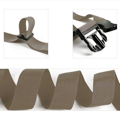 80In Luggage Straps for Suitcase Travel Long Belt Accessories (2Pcs Brown / 80 In Fix)