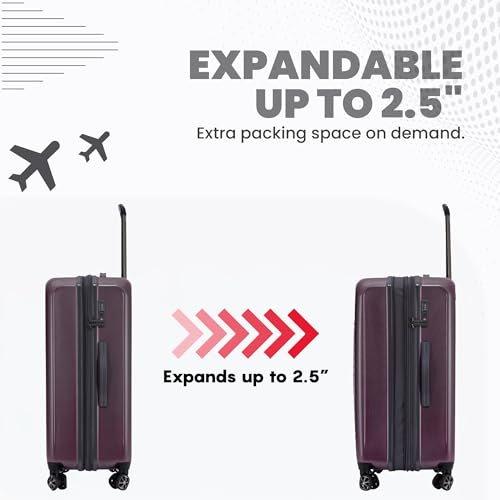 Rails 20 Inch Expandable Hardside Carry (Burgundy / Carry-On)