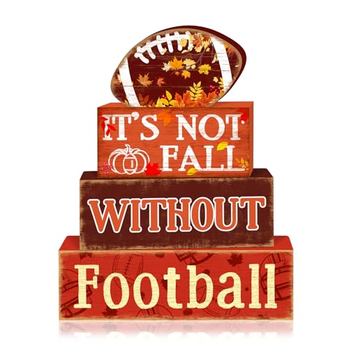 Fall Football Tiered Tray Decor Set (Fall Football)