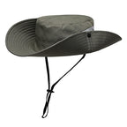 Womens Summer Sun Hat Beach Hat Wide Brim Outdoor UV Protection Hat Foldable Cool Mesh Ponytail Bucket Hat (6-7 / Pure Army Green)