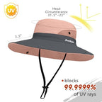 Women's Ponytail Safari Sun Hat (6 3/4-6 7/8 / 1-pink/Arm Sleeves)