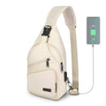 Sling Bag for Women (Leather Beige / Small)