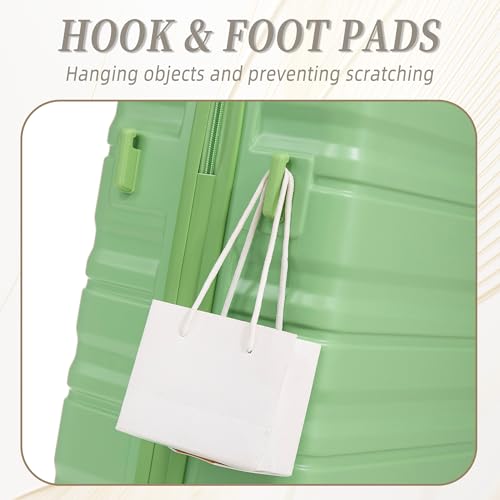 3 Piece Luggage Sets (Green-ABS)