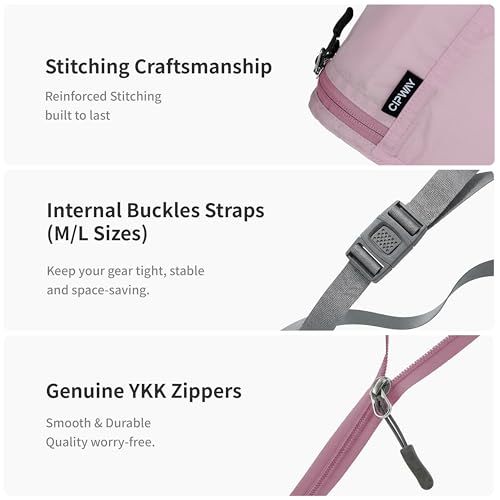 Travel Packing Cubes for Women 5 Set Mauve Pink (Mauve Pink / 5PCS)