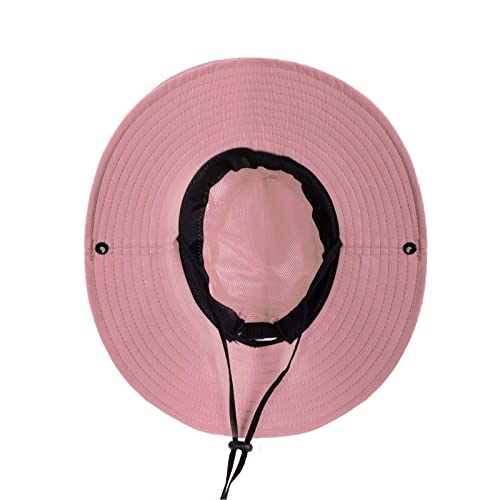 Women's Ponytail Safari Sun Hat (6 3/4-6 7/8 / 3-pink+grey+blue)
