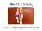 Handmade genuine Leather Wallet Map engrave (Smoke)