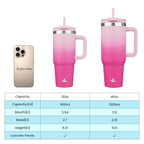 30 oz Insulated Tumbler Water Bottle with Handle (30 Ounces / Cherry Blossoms)