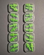 10 Pairs Noise Cancelling Ear Plugs (10 Pairs - Green)