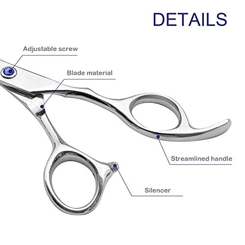 Hair Cutting Scissors Set Professional Hair cut Scissors Kit with Cutting Scissors Thinning Hairdressing Shears Set for Barber Salon (Blue)