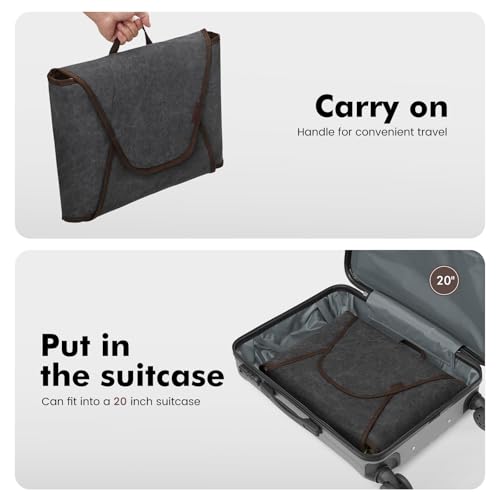 Garment Folder Compression Packing Cubes Suitcase Organizer Bags (Black)