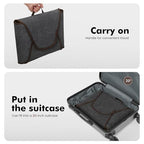 Garment Folder Compression Packing Cubes Suitcase Organizer Bags (Black)