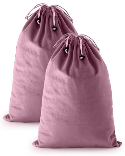 2 Pcs Shoe Bags for Travel (Parfait Pink / 17.3"x12.6")