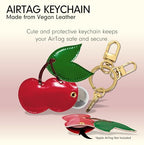 Keychain Case Compatible with Apple AirTag (Cherry)