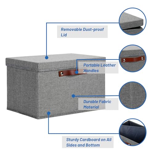 Storage Bins with Lids 2 (15×11×9.5 / A-Gray)