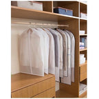 Garment Bags set of 12 (24'' x 60''/12 Pack+Gifts / White-Translucent)