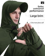 Rain Suit Waterproof Breathable Lightweight 2 (Small / Army Green)