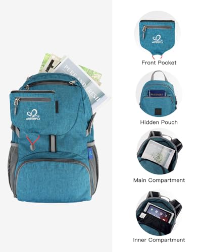 Small Lightweight Packable Backpack (A-teal Blue)