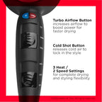 Turbo Hair Dryer (Grey/Black / 4.05x11.15x9.25 Inch (Pack of 1) / HAIR DRYER)