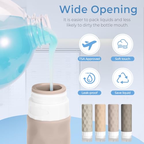 16pack Travel Bottles for Toiletries (Cream)