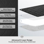 Large Waterproof Outdoor Stadium Blanket (01 - Stadium Black)