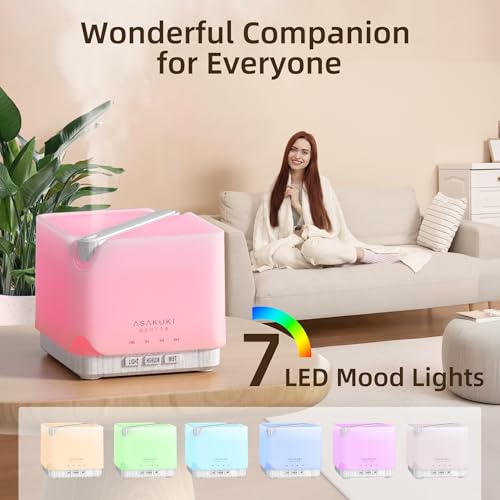Essential Oil Diffuser for Home Large 700 ml Humidifier (White)