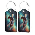 Sea Turtle Leather Luggage Tag with Stainless Steel Ring (2 PCS / Sea Turtle)