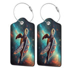 Sea Turtle Leather Luggage Tag with Stainless Steel Ring (2 PCS / Sea Turtle)