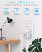2 Pack US to Italy Travel Plug Adapter